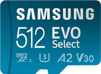 Samsung Evo Select 512GB microSD: $34 $29 @ Amazon